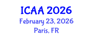 International Conference on Aeronautics and Aeroengineering (ICAA) February 23, 2026 - Paris, France
