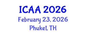 International Conference on Aeronautics and Aeroengineering (ICAA) February 23, 2026 - Phuket, Thailand International Conference on Aeronautics and Aeroengineering (ICAA) February 23, 2026 - Phuket, Thailand