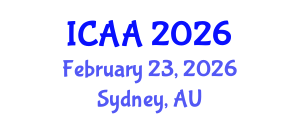 International Conference on Aeronautics and Aeroengineering (ICAA) February 23, 2026 - Sydney, Australia International Conference on Aeronautics and Aeroengineering (ICAA) February 23, 2026 - Sydney, Australia