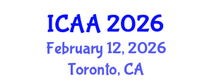 International Conference on Aeronautics and Aeroengineering (ICAA) February 12, 2026 - Toronto, Canada