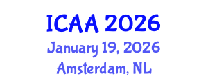 International Conference on Aeronautics and Aeroengineering (ICAA) January 19, 2026 - Amsterdam, Netherlands International Conference on Aeronautics and Aeroengineering (ICAA) January 19, 2026 - Amsterdam, Netherlands