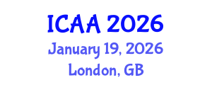 International Conference on Aeronautics and Aeroengineering (ICAA) January 19, 2026 - London, United Kingdom International Conference on Aeronautics and Aeroengineering (ICAA) January 19, 2026 - London, United Kingdom