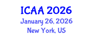 International Conference on Aeronautics and Aeroengineering (ICAA) January 26, 2026 - New York, United States International Conference on Aeronautics and Aeroengineering (ICAA) January 26, 2026 - New York, United States