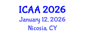 International Conference on Aeronautics and Aeroengineering (ICAA) January 12, 2026 - Nicosia, Cyprus International Conference on Aeronautics and Aeroengineering (ICAA) January 12, 2026 - Nicosia, Cyprus
