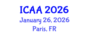 International Conference on Aeronautics and Aeroengineering (ICAA) January 26, 2026 - Paris, France