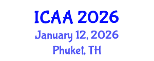 International Conference on Aeronautics and Aeroengineering (ICAA) January 12, 2026 - Phuket, Thailand International Conference on Aeronautics and Aeroengineering (ICAA) January 12, 2026 - Phuket, Thailand