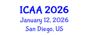 International Conference on Aeronautics and Aeroengineering (ICAA) January 12, 2026 - San Diego, United States International Conference on Aeronautics and Aeroengineering (ICAA) January 12, 2026 - San Diego, United States
