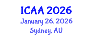 International Conference on Aeronautics and Aeroengineering (ICAA) January 26, 2026 - Sydney, Australia International Conference on Aeronautics and Aeroengineering (ICAA) January 26, 2026 - Sydney, Australia