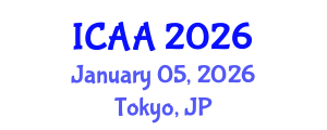 International Conference on Aeronautics and Aeroengineering (ICAA) January 05, 2026 - Tokyo, Japan International Conference on Aeronautics and Aeroengineering (ICAA) January 05, 2026 - Tokyo, Japan