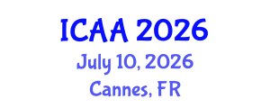 International Conference on Aeronautics and Aeroengineering (ICAA) July 10, 2026 - Cannes, France