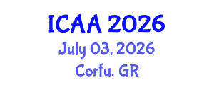 International Conference on Aeronautics and Aeroengineering (ICAA) July 03, 2026 - Corfu, Greece International Conference on Aeronautics and Aeroengineering (ICAA) July 03, 2026 - Corfu, Greece
