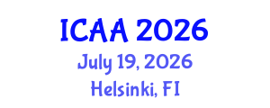 International Conference on Aeronautics and Aeroengineering (ICAA) July 19, 2026 - Helsinki, Finland International Conference on Aeronautics and Aeroengineering (ICAA) July 19, 2026 - Helsinki, Finland