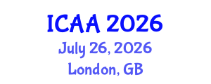International Conference on Aeronautics and Aeroengineering (ICAA) July 26, 2026 - London, United Kingdom International Conference on Aeronautics and Aeroengineering (ICAA) July 26, 2026 - London, United Kingdom