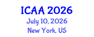 International Conference on Aeronautics and Aeroengineering (ICAA) July 10, 2026 - New York, United States