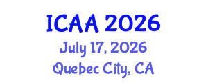 International Conference on Aeronautics and Aeroengineering (ICAA) July 17, 2026 - Quebec City, Canada International Conference on Aeronautics and Aeroengineering (ICAA) July 17, 2026 - Quebec City, Canada
