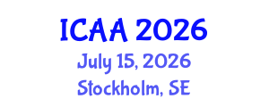 International Conference on Aeronautics and Aeroengineering (ICAA) July 15, 2026 - Stockholm, Sweden International Conference on Aeronautics and Aeroengineering (ICAA) July 15, 2026 - Stockholm, Sweden