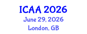 International Conference on Aeronautics and Aeroengineering (ICAA) June 29, 2026 - London, United Kingdom International Conference on Aeronautics and Aeroengineering (ICAA) June 29, 2026 - London, United Kingdom