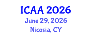 International Conference on Aeronautics and Aeroengineering (ICAA) June 29, 2026 - Nicosia, Cyprus International Conference on Aeronautics and Aeroengineering (ICAA) June 29, 2026 - Nicosia, Cyprus
