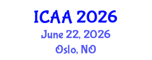International Conference on Aeronautics and Aeroengineering (ICAA) June 22, 2026 - Oslo, Norway International Conference on Aeronautics and Aeroengineering (ICAA) June 22, 2026 - Oslo, Norway