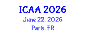 International Conference on Aeronautics and Aeroengineering (ICAA) June 22, 2026 - Paris, France