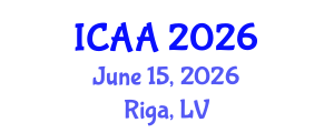 International Conference on Aeronautics and Aeroengineering (ICAA) June 15, 2026 - Riga, Latvia International Conference on Aeronautics and Aeroengineering (ICAA) June 15, 2026 - Riga, Latvia