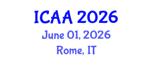 International Conference on Aeronautics and Aeroengineering (ICAA) June 01, 2026 - Rome, Italy International Conference on Aeronautics and Aeroengineering (ICAA) June 01, 2026 - Rome, Italy