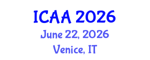 International Conference on Aeronautics and Aeroengineering (ICAA) June 22, 2026 - Venice, Italy International Conference on Aeronautics and Aeroengineering (ICAA) June 22, 2026 - Venice, Italy