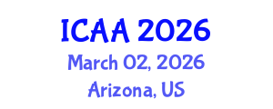 International Conference on Aeronautics and Aeroengineering (ICAA) March 02, 2026 - Arizona, United States International Conference on Aeronautics and Aeroengineering (ICAA) March 02, 2026 - Arizona, United States