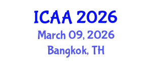 International Conference on Aeronautics and Aeroengineering (ICAA) March 09, 2026 - Bangkok, Thailand International Conference on Aeronautics and Aeroengineering (ICAA) March 09, 2026 - Bangkok, Thailand