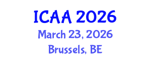 International Conference on Aeronautics and Aeroengineering (ICAA) March 23, 2026 - Brussels, Belgium International Conference on Aeronautics and Aeroengineering (ICAA) March 23, 2026 - Brussels, Belgium