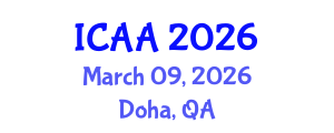 International Conference on Aeronautics and Aeroengineering (ICAA) March 09, 2026 - Doha, Qatar International Conference on Aeronautics and Aeroengineering (ICAA) March 09, 2026 - Doha, Qatar
