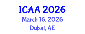 International Conference on Aeronautics and Aeroengineering (ICAA) March 16, 2026 - Dubai, United Arab Emirates International Conference on Aeronautics and Aeroengineering (ICAA) March 16, 2026 - Dubai, United Arab Emirates