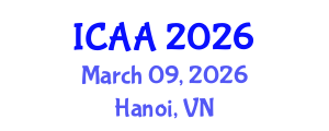 International Conference on Aeronautics and Aeroengineering (ICAA) March 09, 2026 - Hanoi, Vietnam International Conference on Aeronautics and Aeroengineering (ICAA) March 09, 2026 - Hanoi, Vietnam