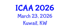 International Conference on Aeronautics and Aeroengineering (ICAA) March 23, 2026 - Kuwait, Kuwait International Conference on Aeronautics and Aeroengineering (ICAA) March 23, 2026 - Kuwait, Kuwait