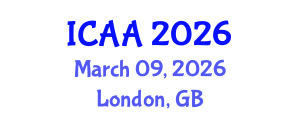 International Conference on Aeronautics and Aeroengineering (ICAA) March 09, 2026 - London, United Kingdom International Conference on Aeronautics and Aeroengineering (ICAA) March 09, 2026 - London, United Kingdom
