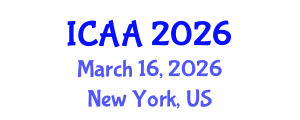 International Conference on Aeronautics and Aeroengineering (ICAA) March 16, 2026 - New York, United States