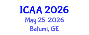International Conference on Aeronautics and Aeroengineering (ICAA) May 25, 2026 - Batumi, Georgia International Conference on Aeronautics and Aeroengineering (ICAA) May 25, 2026 - Batumi, Georgia