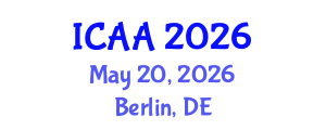 International Conference on Aeronautics and Aeroengineering (ICAA) May 20, 2026 - Berlin, Germany