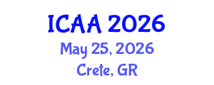 International Conference on Aeronautics and Aeroengineering (ICAA) May 25, 2026 - Crete, Greece