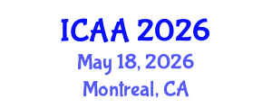 International Conference on Aeronautics and Aeroengineering (ICAA) May 18, 2026 - Montreal, Canada International Conference on Aeronautics and Aeroengineering (ICAA) May 18, 2026 - Montreal, Canada