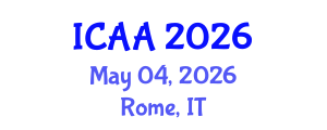 International Conference on Aeronautics and Aeroengineering (ICAA) May 04, 2026 - Rome, Italy International Conference on Aeronautics and Aeroengineering (ICAA) May 04, 2026 - Rome, Italy