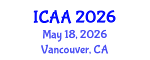 International Conference on Aeronautics and Aeroengineering (ICAA) May 18, 2026 - Vancouver, Canada International Conference on Aeronautics and Aeroengineering (ICAA) May 18, 2026 - Vancouver, Canada