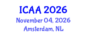 International Conference on Aeronautics and Aeroengineering (ICAA) November 04, 2026 - Amsterdam, Netherlands International Conference on Aeronautics and Aeroengineering (ICAA) November 04, 2026 - Amsterdam, Netherlands