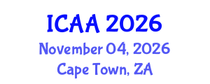 International Conference on Aeronautics and Aeroengineering (ICAA) November 04, 2026 - Cape Town, South Africa International Conference on Aeronautics and Aeroengineering (ICAA) November 04, 2026 - Cape Town, South Africa