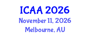 International Conference on Aeronautics and Aeroengineering (ICAA) November 11, 2026 - Melbourne, Australia International Conference on Aeronautics and Aeroengineering (ICAA) November 11, 2026 - Melbourne, Australia
