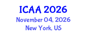 International Conference on Aeronautics and Aeroengineering (ICAA) November 04, 2026 - New York, United States International Conference on Aeronautics and Aeroengineering (ICAA) November 04, 2026 - New York, United States