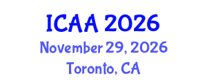 International Conference on Aeronautics and Aeroengineering (ICAA) November 29, 2026 - Toronto, Canada International Conference on Aeronautics and Aeroengineering (ICAA) November 29, 2026 - Toronto, Canada