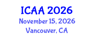 International Conference on Aeronautics and Aeroengineering (ICAA) November 15, 2026 - Vancouver, Canada