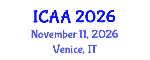 International Conference on Aeronautics and Aeroengineering (ICAA) November 11, 2026 - Venice, Italy