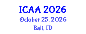 International Conference on Aeronautics and Aeroengineering (ICAA) October 25, 2026 - Bali, Indonesia International Conference on Aeronautics and Aeroengineering (ICAA) October 25, 2026 - Bali, Indonesia